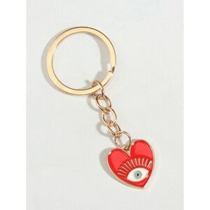 Red Evil Eye Heart Keychain